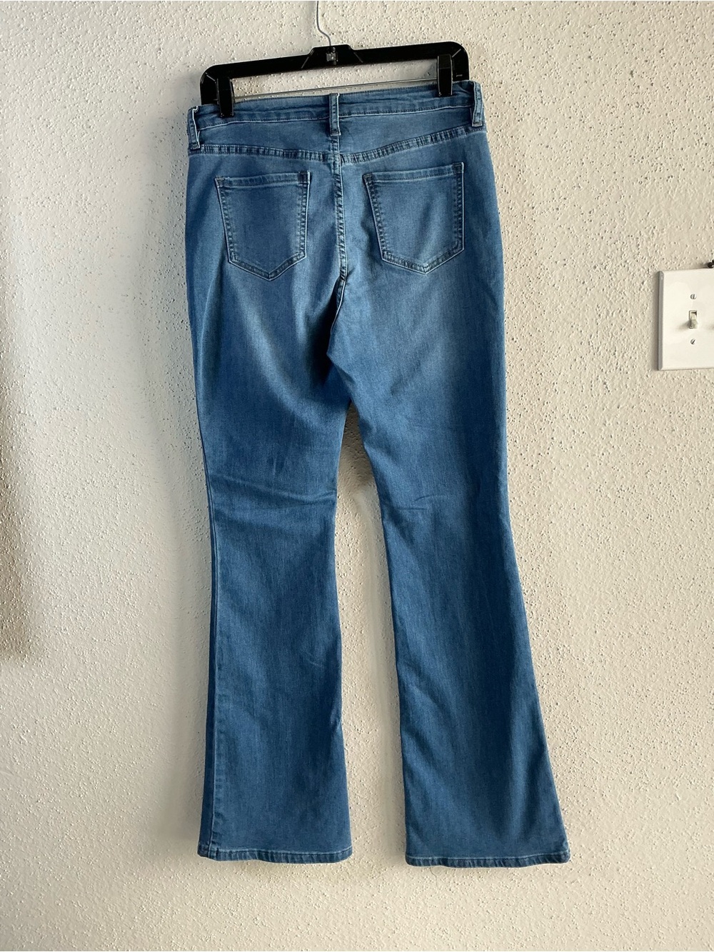 Fashion Nova Light Blue Flare Jeans - Picture 2 of 8